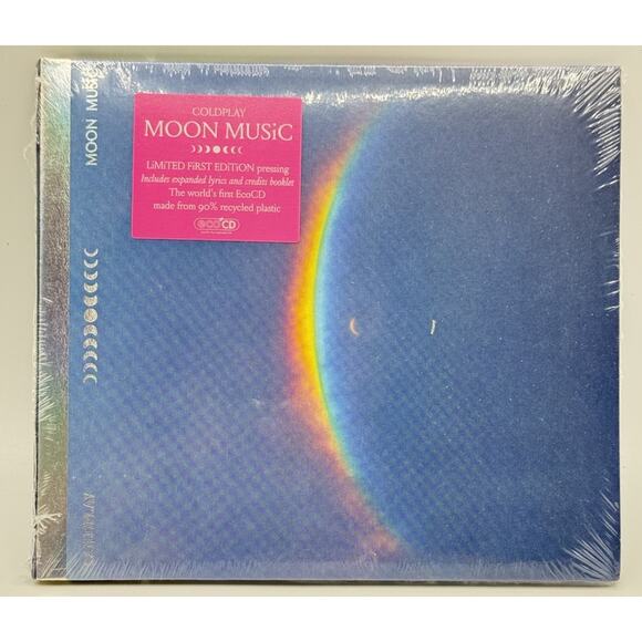 New Signed Art Card COLDPLAY CD ‘Moon Music’ World’s First EcoCD [SEALED] - Picture 1 of 2